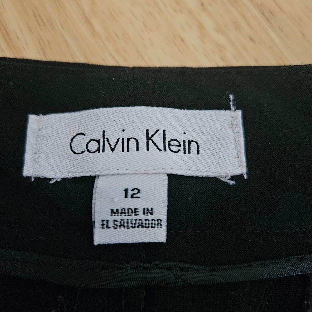 Calvin Klein Black Trouser Dress Pants Sz 12 EUC Career Work - Picture 3 of 9